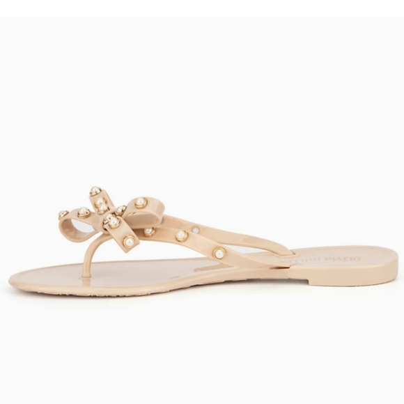 Olivia Miller Coral Bay Jelly Flip Flop Sandals Nude -8 - Picture 3 of 7